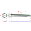 ZELF,SCHROEF A2 D,7504K Ø4,8X16 (8) - 200ST