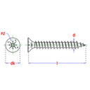 Spaanderplaatschroef VK-Z ZGN 3.0x16mm (200st)