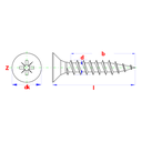 Spaanderplaatschroef zwart VZK-Z 3.0x30mm (25st)