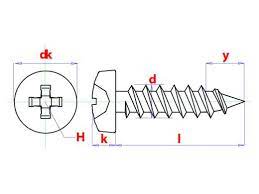 Plaatschroef m/cilinderkop inox 4.8x19mm (15st)