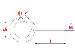 Metrische schroefogen M6x60mm (2st)