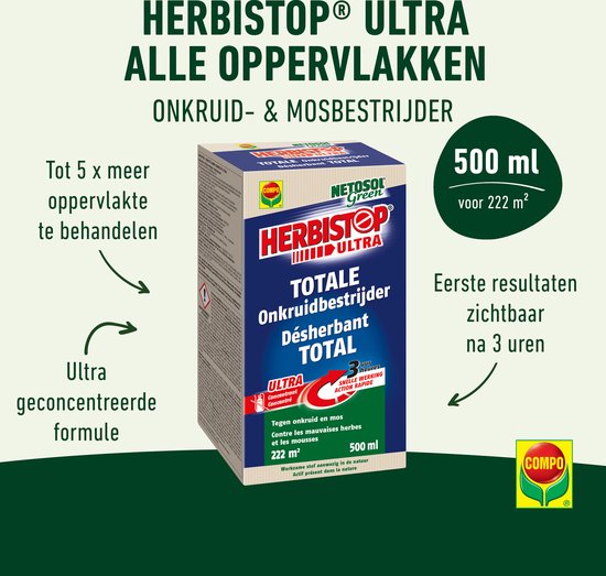 Compo Herbistop Ultra alle oppervlakken 222m² 500ml