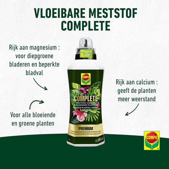 Compo complete meststof voor kamer, balkon & terrasplanten1L