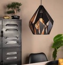 Eglo Carlton hanglamp 1x E27 zwart/koper