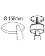 Eglo Fueva 5 LED inbouwspot 166mm chroom 1350lm 3000K