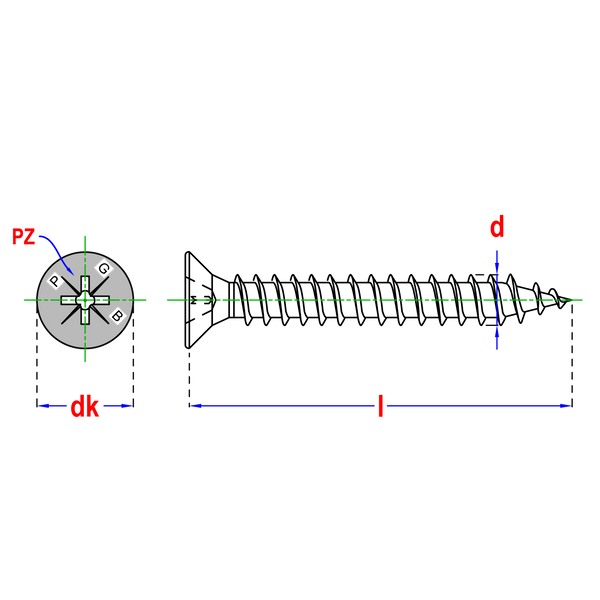 SPAANDERPLAATSCHROEF VK-Z Ø5,00X50 ZNG - 200ST