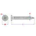 SPAANDERPLAATSCHROEF VK-Z Ø6,00X50 ZNG - 200ST