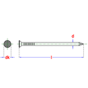 Nagel met plat-geruite kop D.1151B 3.5x80mm (5kg)