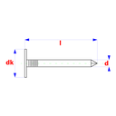 Schalienagel koper BK1160A 2.5x27mm