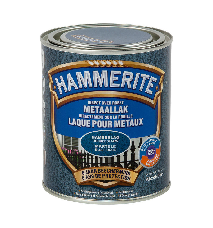 HAMMERITE HAMERSLAGLAK 750ML DONKERBLAUW