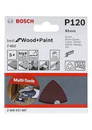 Bosch - schuurvel - 93mm - korrel 120 - 6G - 5x