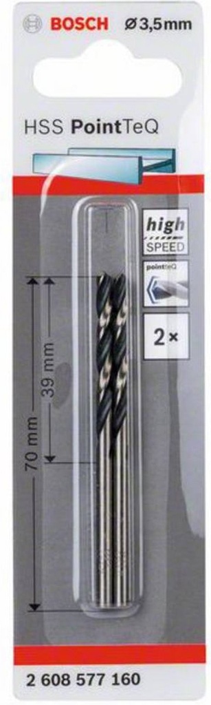 Bosch metaalboor HSS Pointeq 3.5mm (2st)