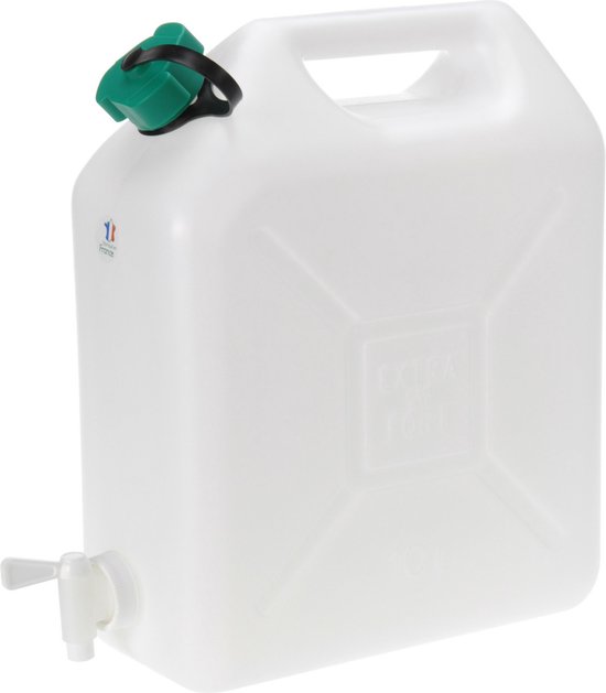 EDA jerrycan + kraan wit 10L