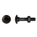 Houtbout zwart DIN603/555 M8x40mm (6st)