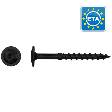 Flenskophoutschroef PFS T40 zwart 8.0x60mm (6st)