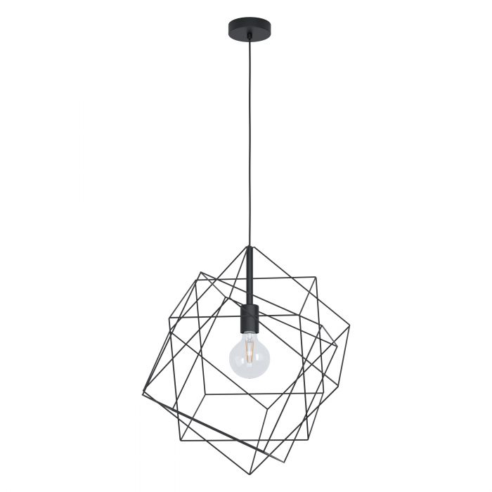 HANGLAMP STRAITON 1X6W L110CM - ZWART