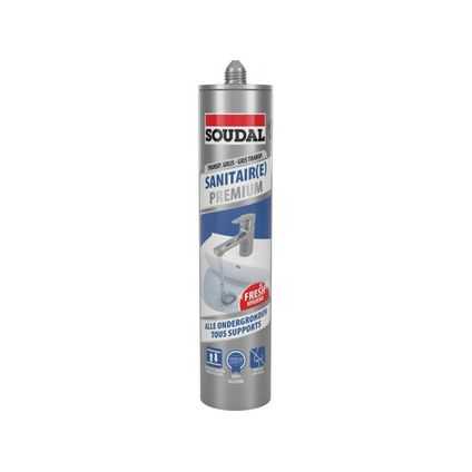 Soudal sanitair premium silicone zwart 290ml