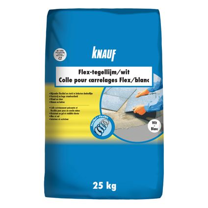 Knauf flex tegellijm C2TE 25kg - grijs