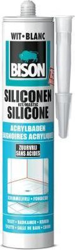 Bison siliconenkit vr acrylbaden wit - 300ml