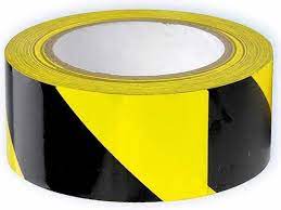 Perel markeertape geel/zwart 50mm x 33m