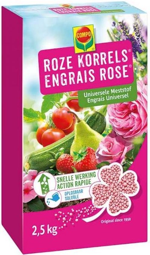 Compo roze korrels 2,5KG