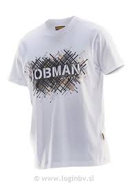 Jobman 5267 T-shirt spike print wit/zwart