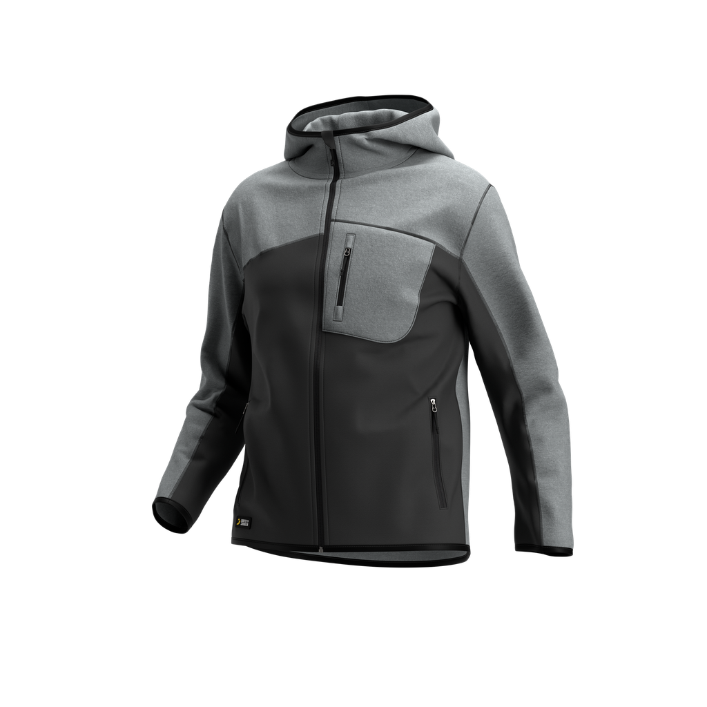 Oak hoodie grijs/lichtgrijs
