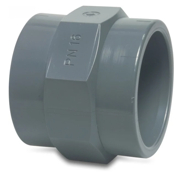 Druk PVC puntstuk 50mm x 6/4 F