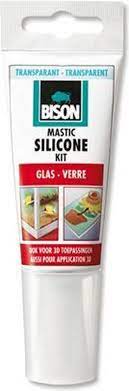 Bison siliconekit in tube voor glas 60ml