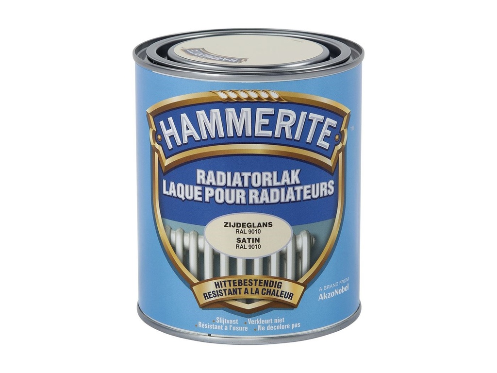 Hammerite radiatorlak satijnglanslak wit RAL9010 - 750ml