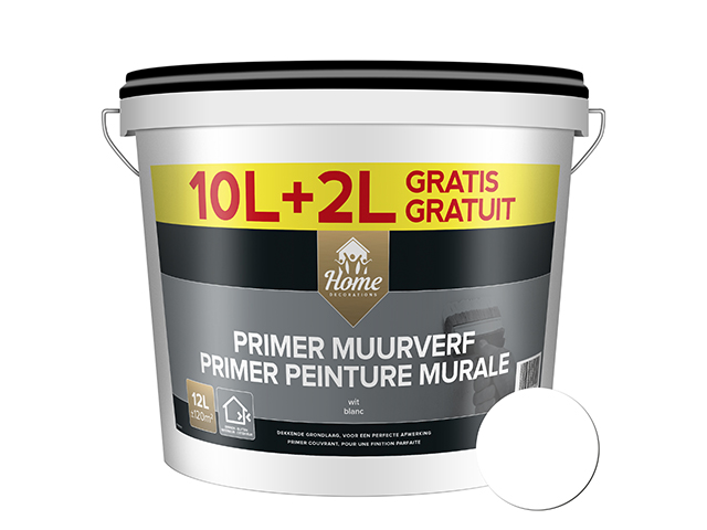 Home Decoration primer muurverf wit 10+2L