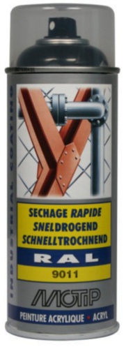 Motip industrial grafiet zwart RAL9011 400ml