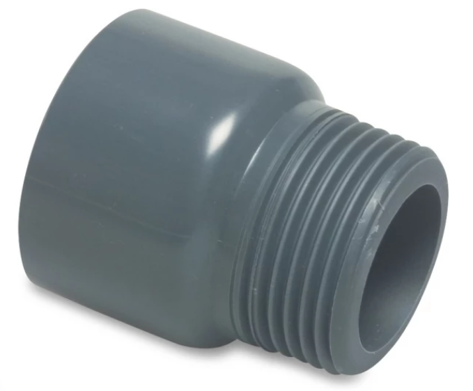 Druk PVC puntstuk 32mm x 3/4 M