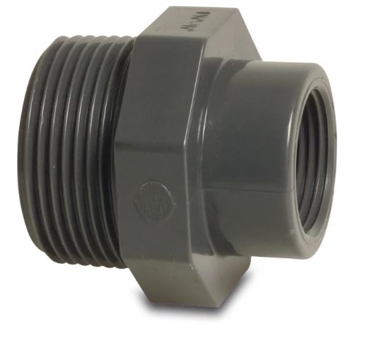 Druk PVC verloopstuk 5/4 x 6/4 MF