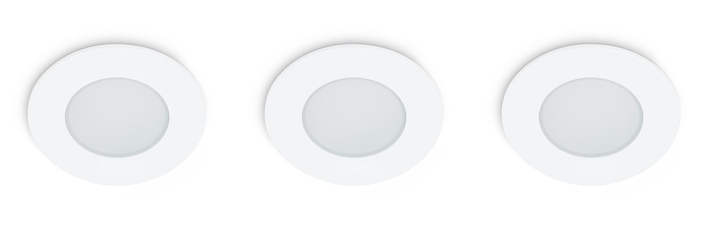 Prolight LED inbouwspot rond 5W IP65 wit (3st)