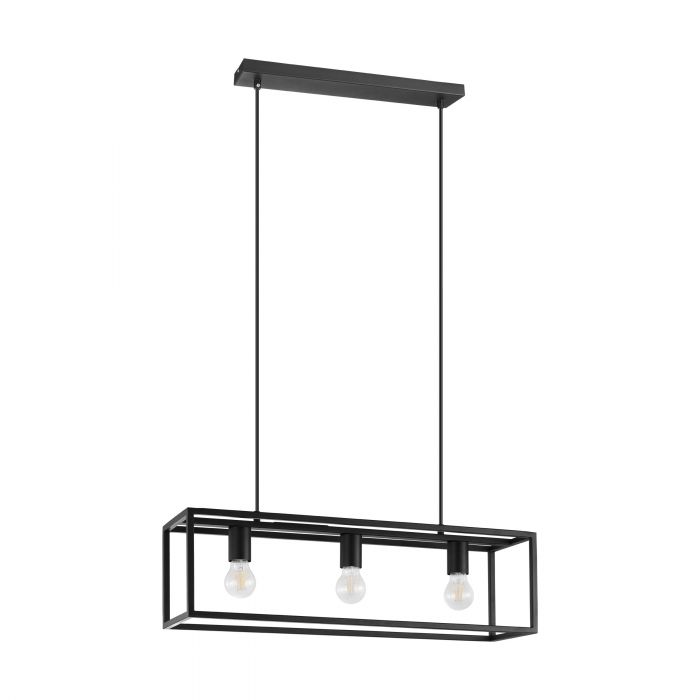 Eglo Blackcrow hanglamp 3x E27 zwart