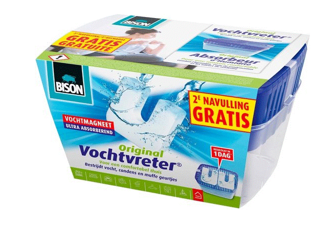 Bison vochtvreter + 2 navullingen neutraal 2 x 900gr