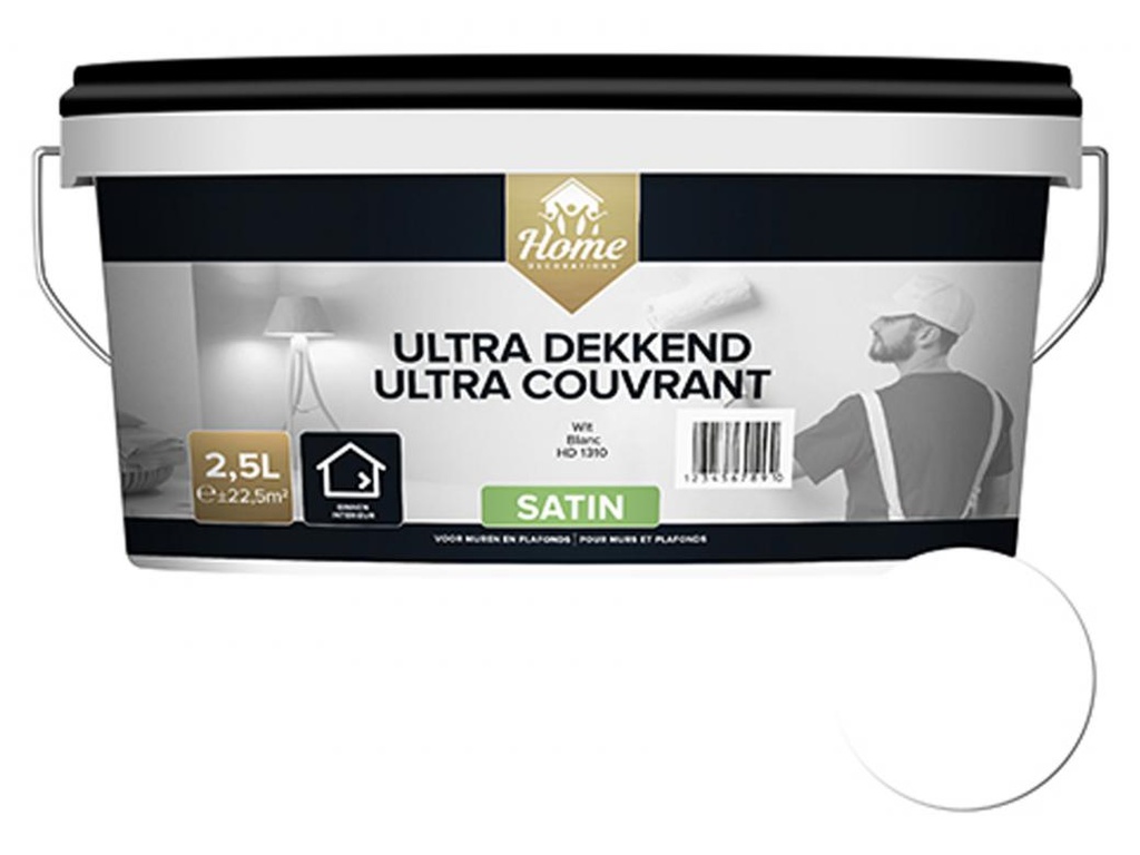 Home Decoration ultra dekkend satin parelwit 2.5L