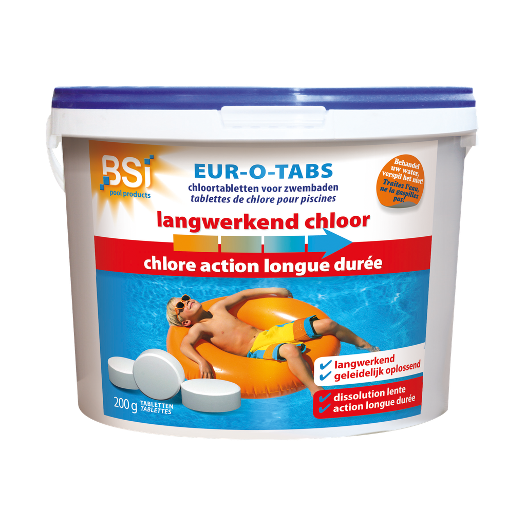 BSI Eur-O-Tabs langwerkende chloortabletten (zwembaden) 5kg