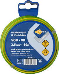 Profile VOB kabel 2.5mm² geel/groen 10m