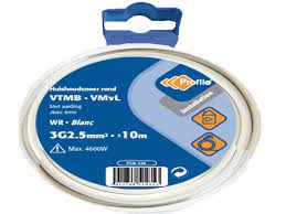 VTMB kabel 3G2.5 wit 10m