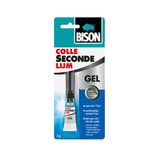 Bison secondelijm gel 3gr