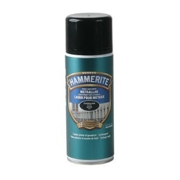 [28163] Hammerite spray metaallak satijnglanslak zwart - 400ml