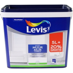 [42229] Levis muurverf mat wit 5 + 1 L GRATIS