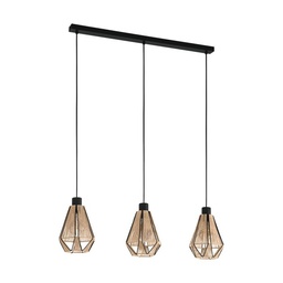 [85577] Eglo Adwickle hanglamp 3x E27 textiel/zwart