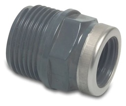 [89523] Druk PVC verloopstuk 6/4M x 1/2F