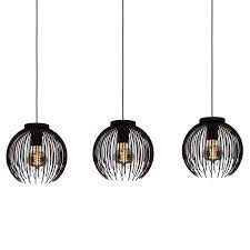 [89913] Eglo Alhabia hanglamp 3x E27 staal zwart