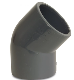 [04304] Druk PVC bocht 20mm - 45°