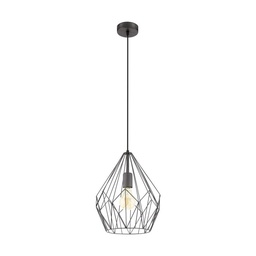 [66174] Eglo Carlton hanglamp 1x E27 zwart