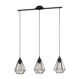 [66175] Eglo Tarbes Vintage hanglamp 3x E27 zwart